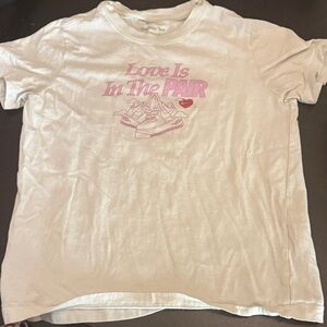 Nike Kids Cream Tee with Pink Sneaker Graphic